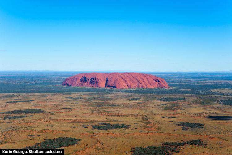 Aerial View of Uluru