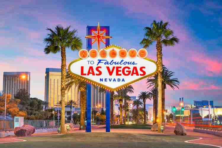 The entrance sign to Las Vegas
