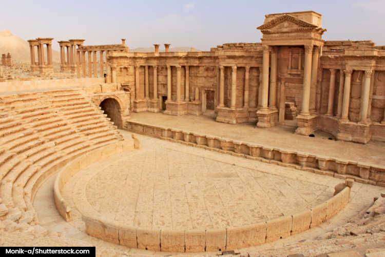 The amphitheatre at Palmyra in Syria
