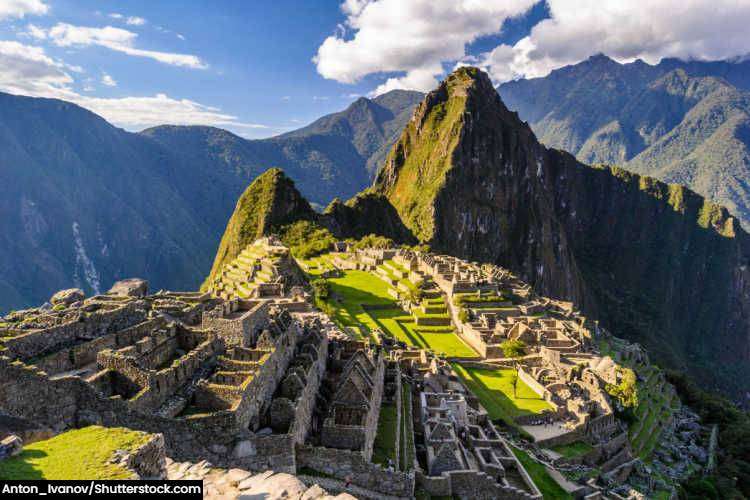The view over the lost city of Machu Picchu after following the Inca Trail