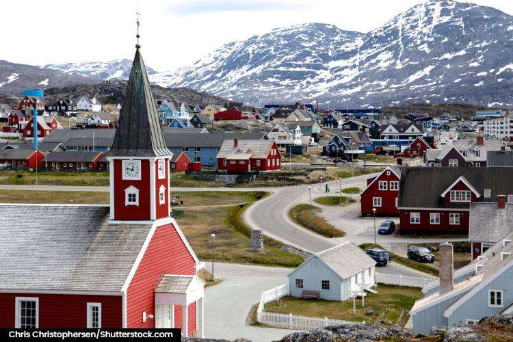 The city of Nuuk in Greenland
