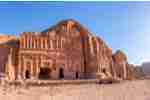 The Palace Tomb carved into the rock at Petra
