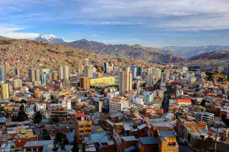 Capital City of La Paz in Bolivia