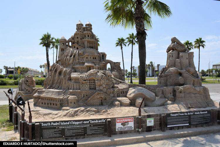 Sand castles on South Padre Island