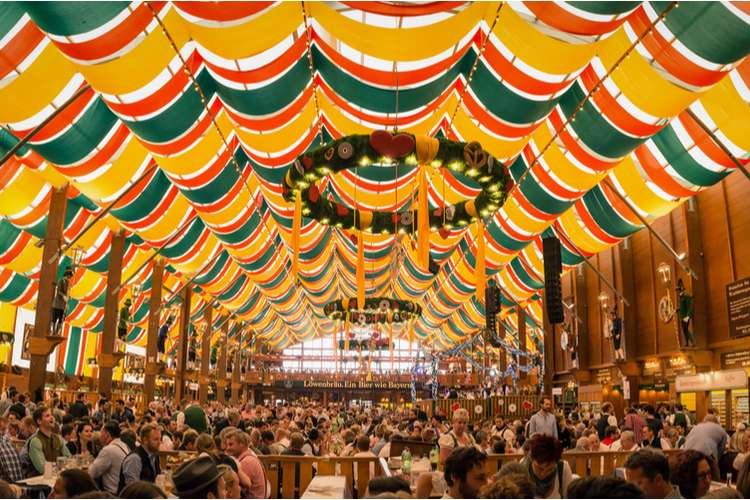Beer halls at Oktoberfest
