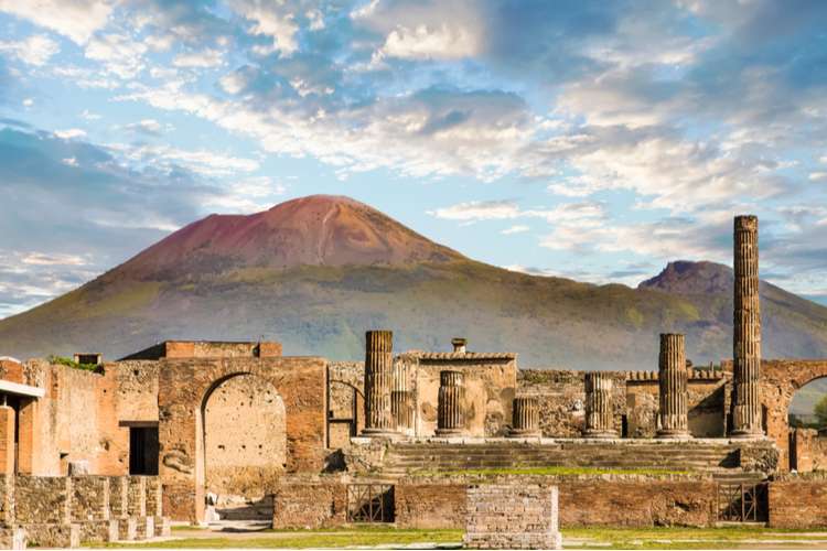 Pompeii with Mount Vesuvius