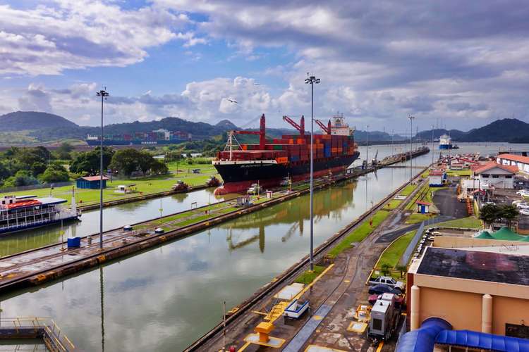 Panama Canal as seen from above