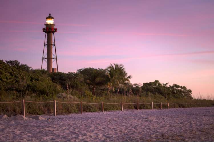 Sanibel island Lighthouse at Dawn