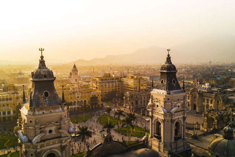 Lima in Peru at sunset