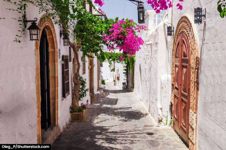 Alleyways in Lindos village