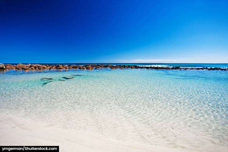 Crystal clear waters in Stokes Bay on Kangaroo Island