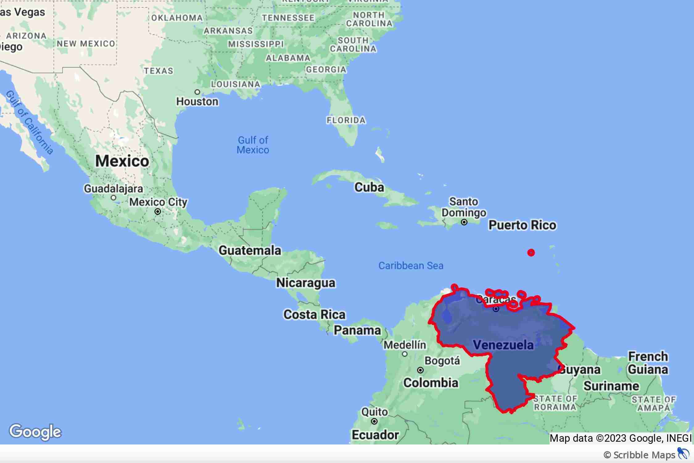 Map of Venezuela