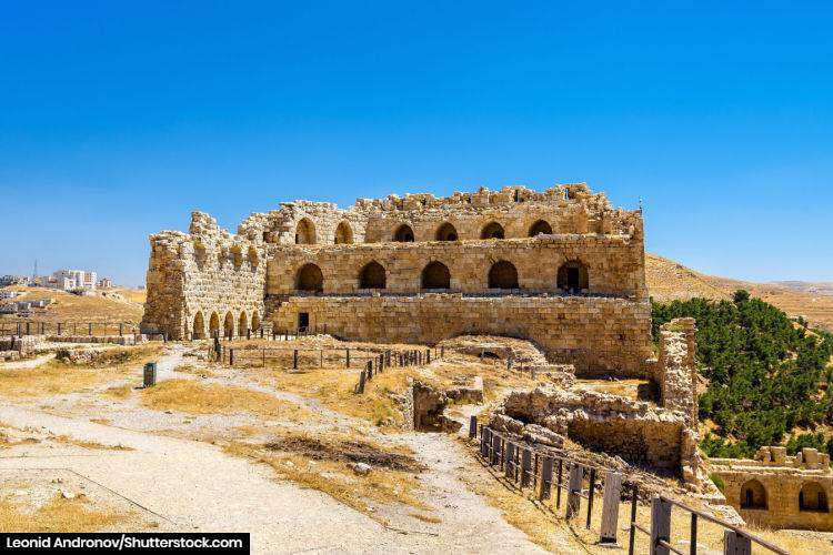 The crusader castle at Karak