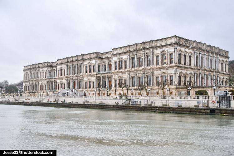 Dolmabahce Palace on the banks of the Bosphorus