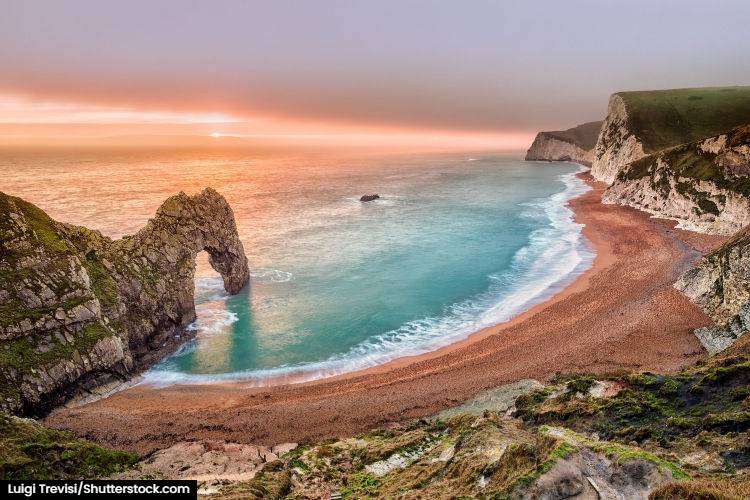 Durdle Door at sunset