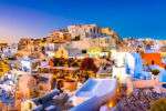 Oia town on Santorini island in Greece