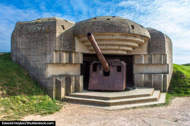 Gun installation in Normandy