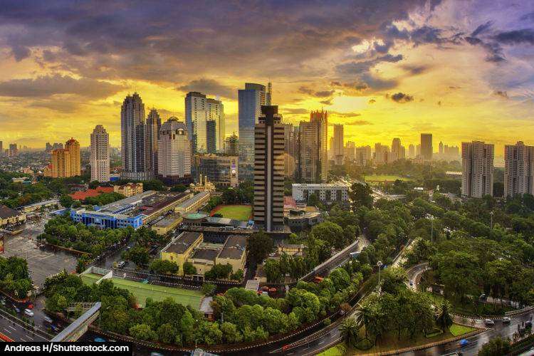 The sprawling Jakarta skyline
