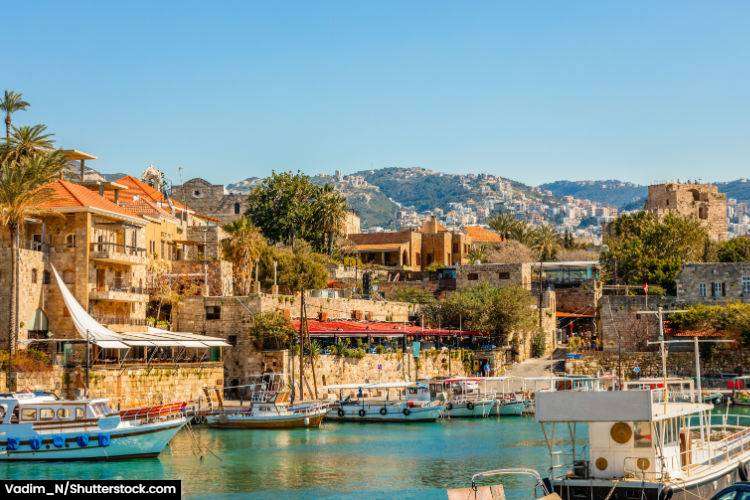 Jbeil Port with fishing boats in Byblos
