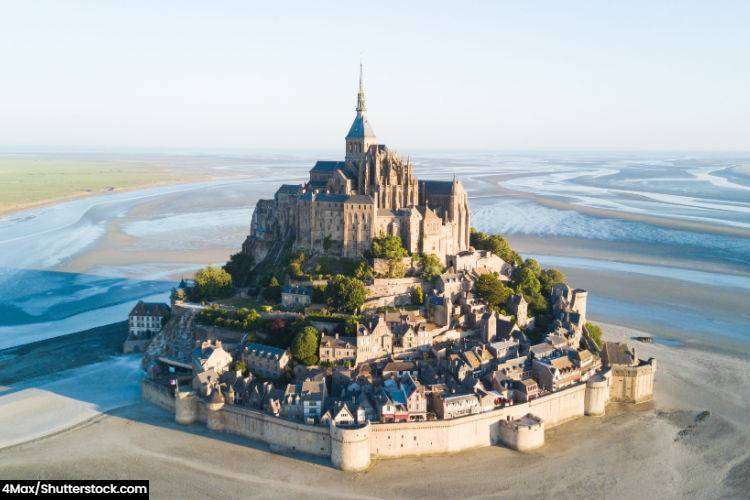 Aerial view of Mont Saint Michel