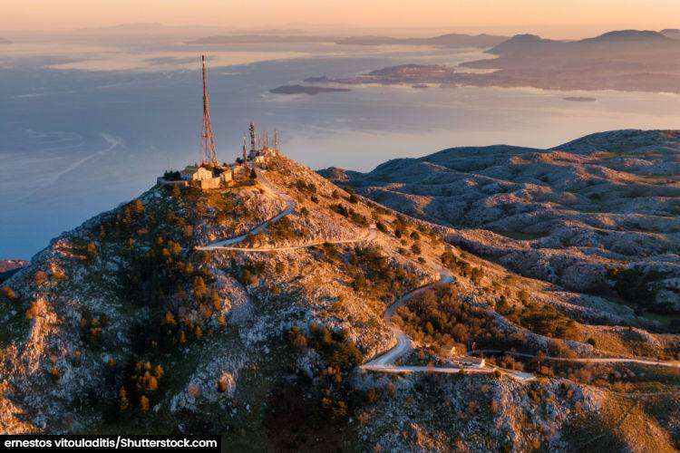 Aerial view of Mount Pantokrator