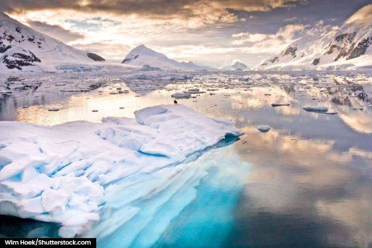 View across Paradise Bay in Antarctica