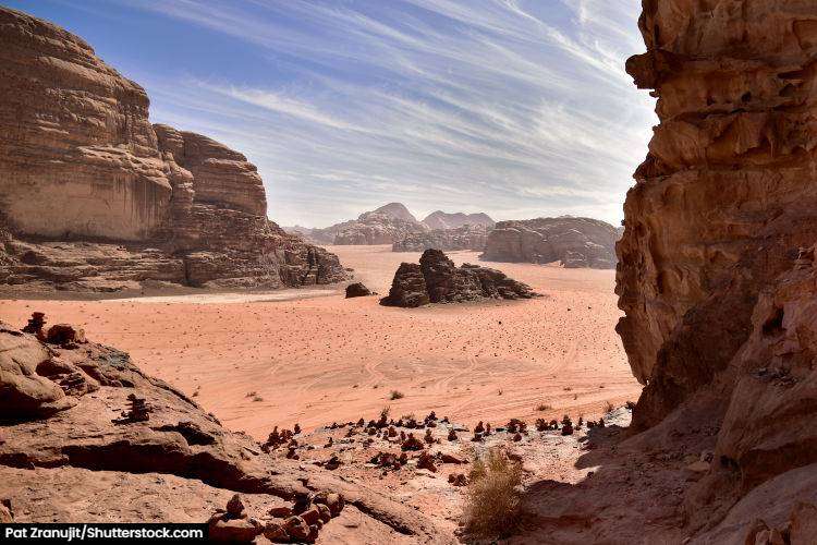 The desert at Wadi Rum
